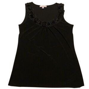 EUC Lucy & Laurel black dressy tank (sm)